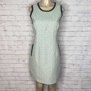 Pim + Larkin Jacquard Dress Vegan Leather with pockets